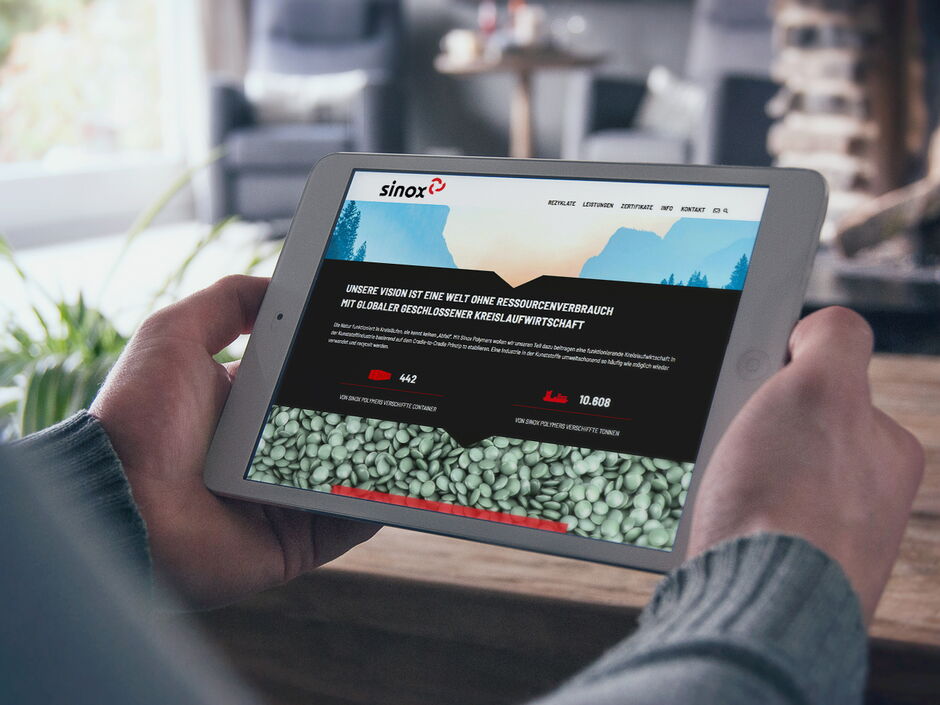 martin zech design, projekt design, sinox polymers, website, detail 1