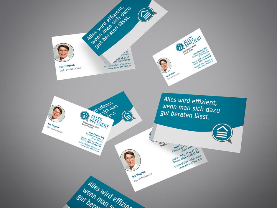 martin zech design, corporate design, alles effizient, visitenkarten