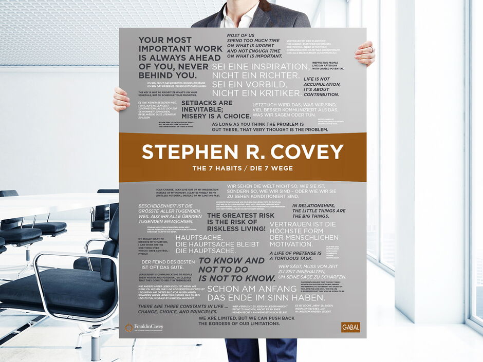 martin zech design, buchcover design, covey bibliothek, 7 wege, poster