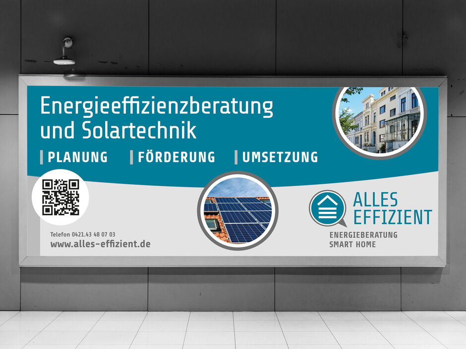 martin zech design, corporate design, alles effizient, indoor-banner