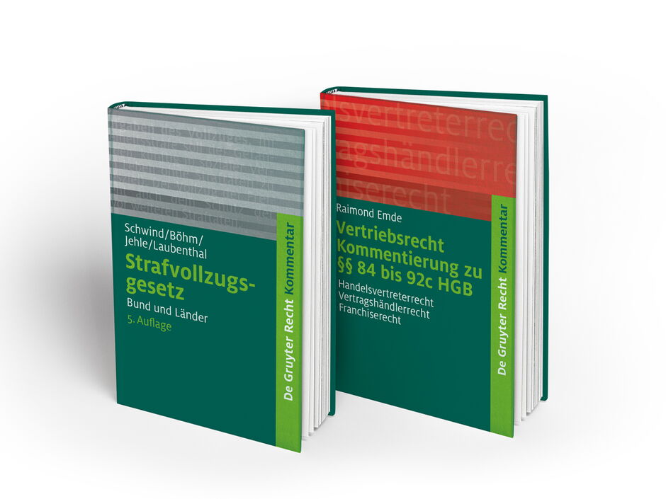 juristische fachbücher müssen nicht langweilig aussehen. textauszüge werden bei den kommentarbänden als bild gestaltet.