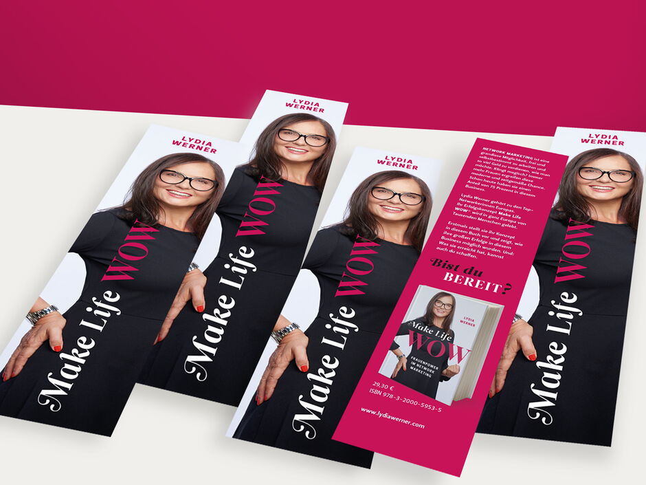 martin zech design, lesezeichen, self publishing, lydia werner, make life wow
