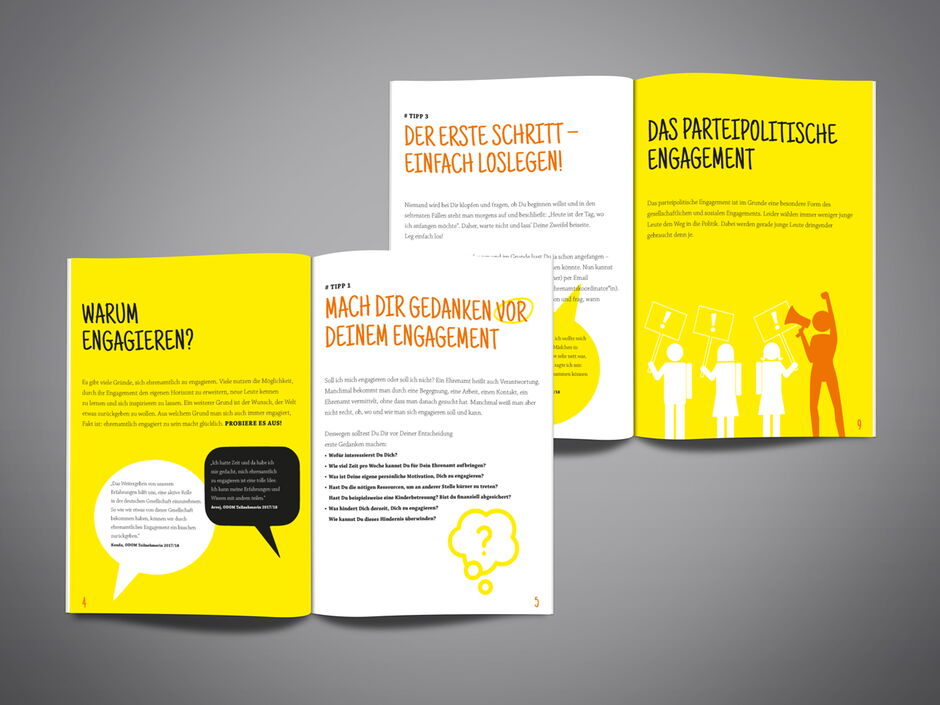 martin zech design, projekt design, dein engagement, doppelseiten 1