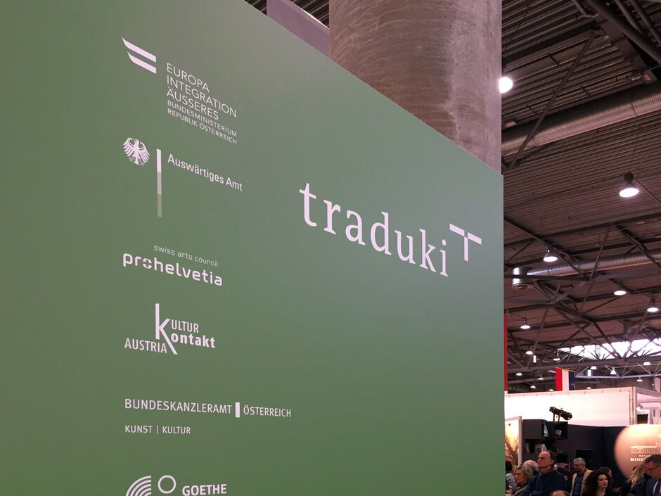 martin zech design, projekt design, traduki, messestand, leipziger buchmesse 2018, logowand