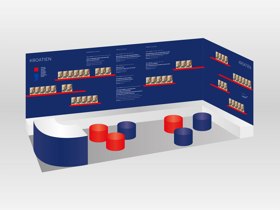 martin zech design, projekt design, kroatien, messestand, leipziger buchmesse 2019, standdesign